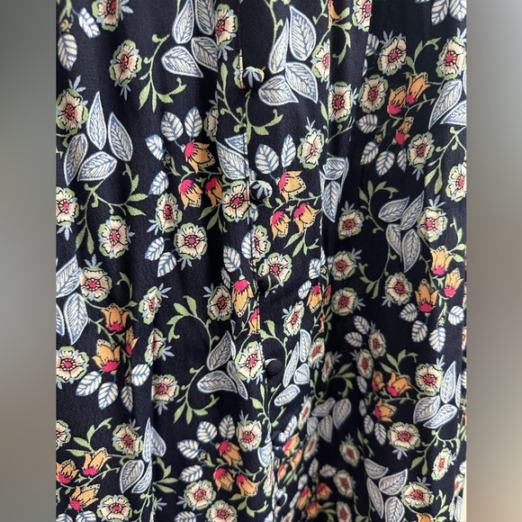 Loft Floral Navy hi low ruffle Skirt L - Picture 11 of 11